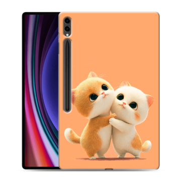 Силиконовый чехол на планшета Samsung Galaxy Tab S9 Ultra с принтом Милые котики Силиконовый чехол на планшета Samsung Galaxy Tab S9 Ultra с принтом Милые котики