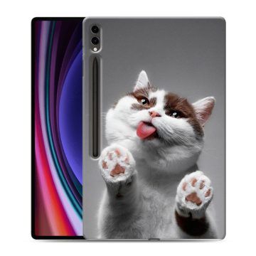Силиконовый чехол на планшета Samsung Galaxy Tab S9 Ultra с принтом Коты Силиконовый чехол на планшета Samsung Galaxy Tab S9 Ultra с принтом Коты