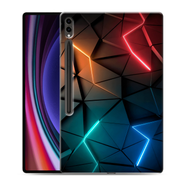 Силиконовый чехол на планшета Samsung Galaxy Tab S9 Ultra с принтом Абстракция неон Силиконовый чехол на планшета Samsung Galaxy Tab S9 Ultra с принтом Абстракция неон