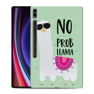 Силиконовый чехол на планшета Samsung Galaxy Tab S9 Ultra с принтом Лама Силиконовый чехол на планшета Samsung Galaxy Tab S9 Ultra с принтом Лама
