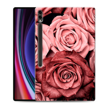 Силиконовый чехол на планшета Samsung Galaxy Tab S9 Ultra с принтом Цветы розы Силиконовый чехол на планшета Samsung Galaxy Tab S9 Ultra с принтом Цветы розы