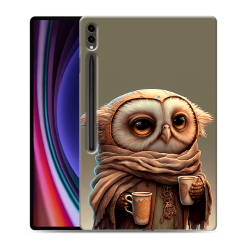 Силиконовый чехол на планшета Samsung Galaxy Tab S9 Ultra с принтом Сова Силиконовый чехол на планшета Samsung Galaxy Tab S9 Ultra с принтом Сова