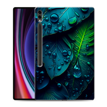 Силиконовый чехол на планшета Samsung Galaxy Tab S9 Ultra с принтом Листья Силиконовый чехол на планшета Samsung Galaxy Tab S9 Ultra с принтом Листья