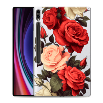 Силиконовый чехол на Samsung Galaxy Tab S9 Ultra с принтом Розы Силиконовый чехол на Samsung Galaxy Tab S9 Ultra с принтом Розы