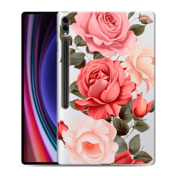 Силиконовый чехол на Samsung Galaxy Tab S9 Ultra с принтом Розы Силиконовый чехол на Samsung Galaxy Tab S9 Ultra с принтом Розы