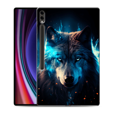 Силиконовый чехол на Samsung Galaxy Tab S9 Ultra с принтом Волк ночной
