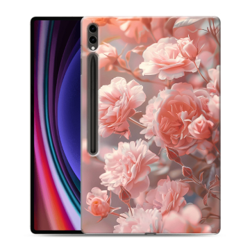 Силиконовый чехол на Samsung Galaxy Tab S9 Ultra с принтом Розовые розы Силиконовый чехол на Samsung Galaxy Tab S9 Ultra с принтом Розовые розы