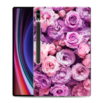 Силиконовый чехол на Samsung Galaxy Tab S9 Ultra с принтом лавандовые розы