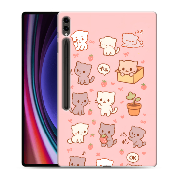 Силиконовый чехол на Samsung Galaxy Tab S9 Ultra с принтом Hello Kitty Хелоу Кити Силиконовый чехол на Samsung Galaxy Tab S9 Ultra с принтом Hello Kitty Хелоу Кити