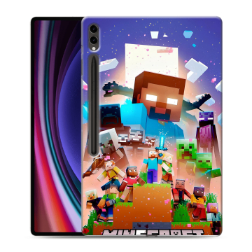 Силиконовый чехол на Samsung Galaxy Tab S9 Ultra с принтом Майнкрафт Minecraft
