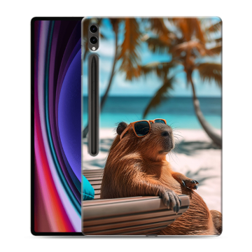 Силиконовый чехол на Samsung Galaxy Tab S9 Ultra с принтом Капибара Силиконовый чехол на Samsung Galaxy Tab S9 Ultra с принтом Капибара