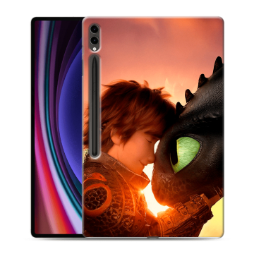 Силиконовый чехол на Samsung Galaxy Tab S9 Ultra с принтом Как приручить дракона Силиконовый чехол на Samsung Galaxy Tab S9 Ultra с принтом Как приручить дракона