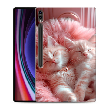 Силиконовый чехол на Samsung Galaxy Tab S9 Ultra с принтом котята котики