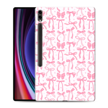 Силиконовый чехол на Samsung Galaxy Tab S9 Ultra с принтом Розовые бантики Силиконовый чехол на Samsung Galaxy Tab S9 Ultra с принтом Розовые бантики