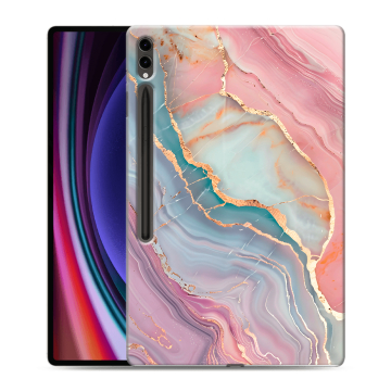 Силиконовый чехол на Samsung Galaxy Tab S9 Ultra с принтом розовый мрамор Силиконовый чехол на Samsung Galaxy Tab S9 Ultra с принтом розовый мрамор