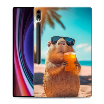Силиконовый чехол на Samsung Galaxy Tab S9 Ultra с принтом Капибара