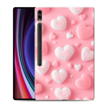 Силиконовый чехол на Samsung Galaxy Tab S9 Ultra с принтом Сердечки Силиконовый чехол на Samsung Galaxy Tab S9 Ultra с принтом Сердечки