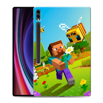 Силиконовый чехол на Samsung Galaxy Tab S9 Ultra с принтом Майнкрафт Minecraft