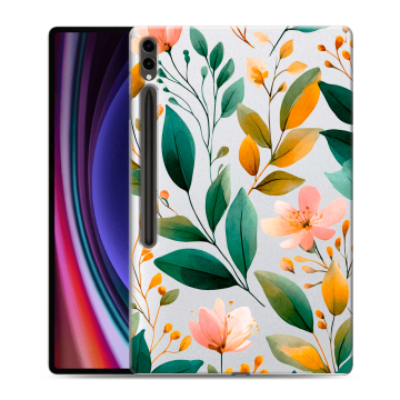 Силиконовый чехол на Samsung Galaxy Tab S9 Ultra с принтом Цветы паттерн