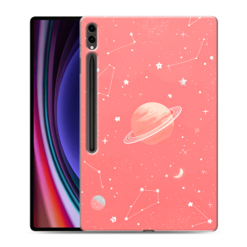 Силиконовый чехол на Samsung Galaxy Tab S9 Ultra с принтом Розовый космос