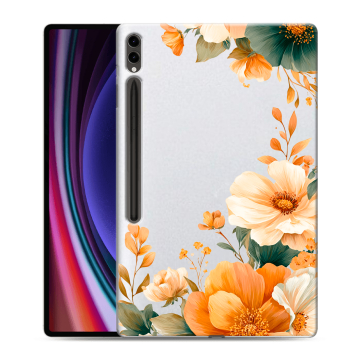 Силиконовый чехол на Samsung Galaxy Tab S9 Ultra с принтом Цветы принт