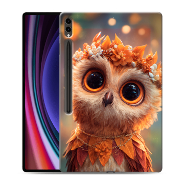 Силиконовый чехол на Samsung Galaxy Tab S9 Ultra с принтом Милая сова