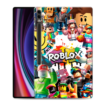 Силиконовый чехол на Samsung Galaxy Tab S9 Ultra с принтом Roblox Роблокс
