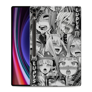 Силиконовый чехол на Samsung Galaxy Tab S9 Ultra с принтом Ahegao Ахегао Аниме