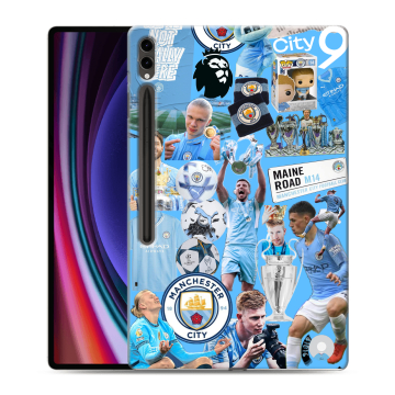 Силиконовый чехол на Samsung Galaxy Tab S9 Ultra с принтом Man City Манчестер Сити