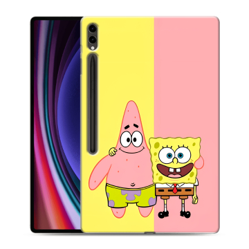 Силиконовый чехол на Samsung Galaxy Tab S9 Ultra с принтом Спанч боб Спанчбоб Силиконовый чехол на Samsung Galaxy Tab S9 Ultra с принтом Спанч боб Спанчбоб