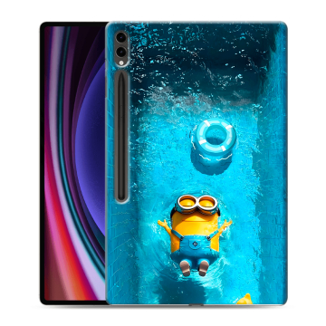 Силиконовый чехол на Samsung Galaxy Tab S9 Ultra с принтом Миньоны