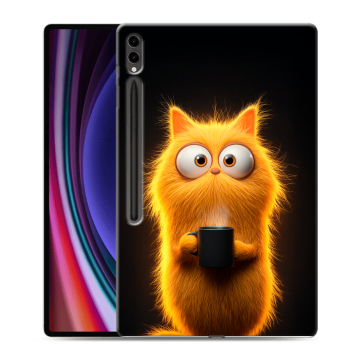 Силиконовый чехол на Samsung Galaxy Tab S9 Ultra с принтом Смешной кот Силиконовый чехол на Samsung Galaxy Tab S9 Ultra с принтом Смешной кот