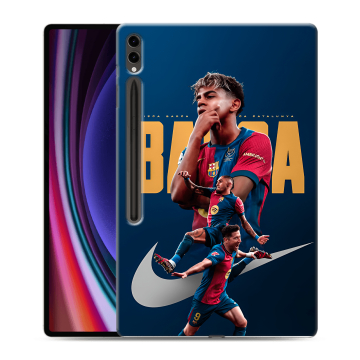 Силиконовый чехол на Samsung Galaxy Tab S9 Ultra с принтом Барселона Barca Yamal Силиконовый чехол на Samsung Galaxy Tab S9 Ultra с принтом Барселона Barca Yamal