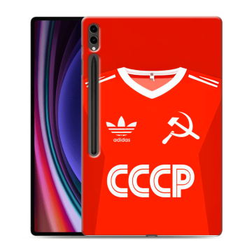 Силиконовый чехол на Samsung Galaxy Tab S9 Ultra с принтом Флаг Герб СССР