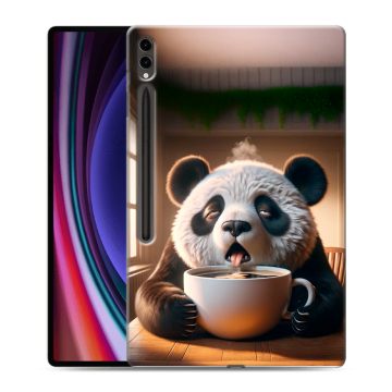 Силиконовый чехол на Samsung Galaxy Tab S9 Ultra с принтом смешная панда Силиконовый чехол на Samsung Galaxy Tab S9 Ultra с принтом смешная панда