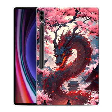 Силиконовый чехол на Samsung Galaxy Tab S9 Ultra с принтом Дракон Японский Силиконовый чехол на Samsung Galaxy Tab S9 Ultra с принтом Дракон Японский