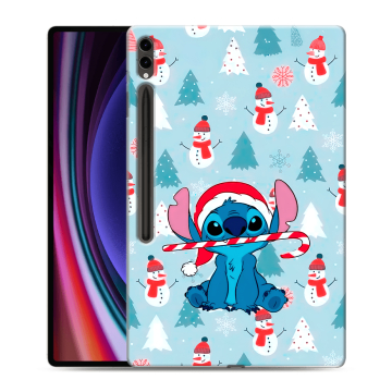 Силиконовый чехол на Samsung Galaxy Tab S9 Ultra с принтом Стич Новый год Силиконовый чехол на Samsung Galaxy Tab S9 Ultra с принтом Стич Новый год