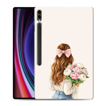 Силиконовый чехол на Samsung Galaxy Tab S9 Ultra с принтом женский Силиконовый чехол на Samsung Galaxy Tab S9 Ultra с принтом женский