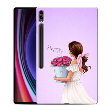 Силиконовый чехол на Samsung Galaxy Tab S9 Ultra с принтом женский Силиконовый чехол на Samsung Galaxy Tab S9 Ultra с принтом женский