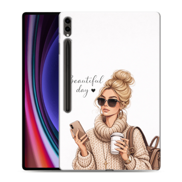 Силиконовый чехол на Samsung Galaxy Tab S9 Ultra с принтом женский Силиконовый чехол на Samsung Galaxy Tab S9 Ultra с принтом женский