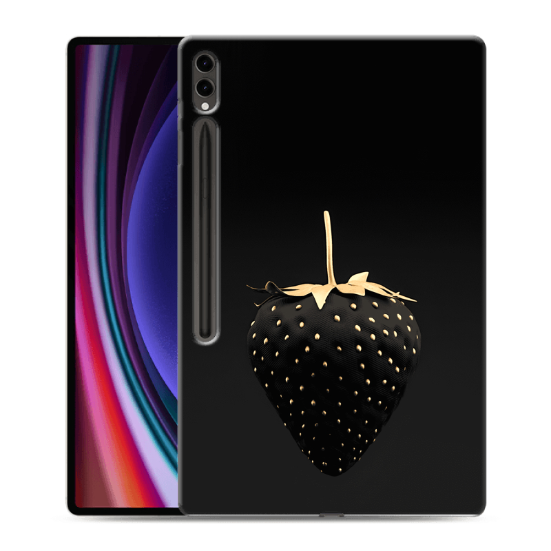 Силиконовый чехол на Samsung Galaxy Tab S9 Ultra с принтом Черная клубника Силиконовый чехол на Samsung Galaxy Tab S9 Ultra с принтом Черная клубника