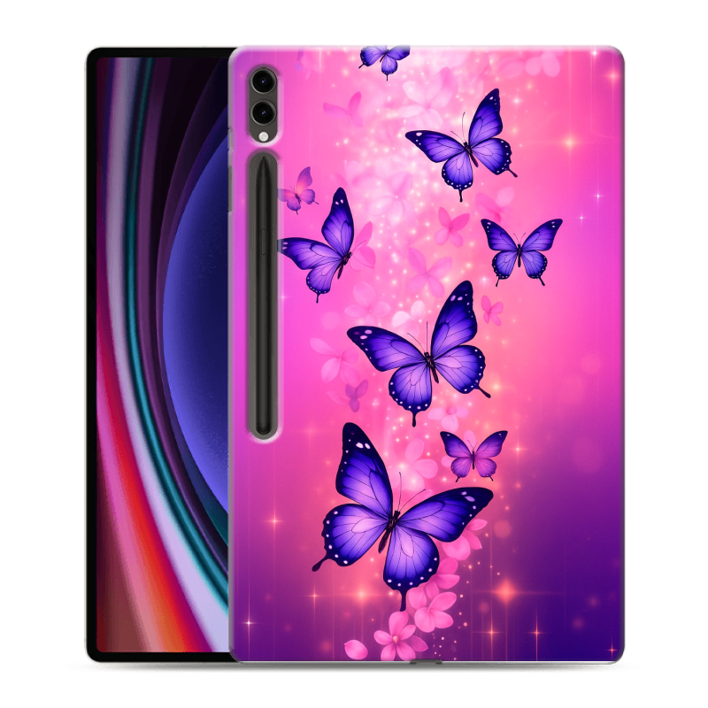 Силиконовый чехол на Samsung Galaxy Tab S9 Ultra с принтом Бабочки Силиконовый чехол на Samsung Galaxy Tab S9 Ultra с принтом Бабочки