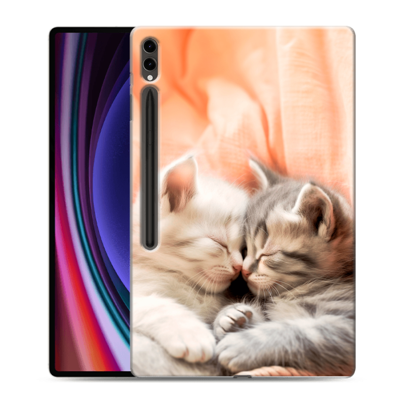 Силиконовый чехол на Samsung Galaxy Tab S9 Ultra с принтом Котята Силиконовый чехол на Samsung Galaxy Tab S9 Ultra с принтом Котята
