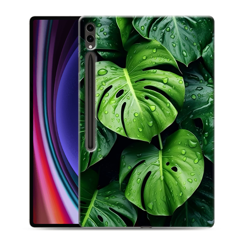 Силиконовый чехол на Samsung Galaxy Tab S9 Ultra с принтом Листья Силиконовый чехол на Samsung Galaxy Tab S9 Ultra с принтом Листья