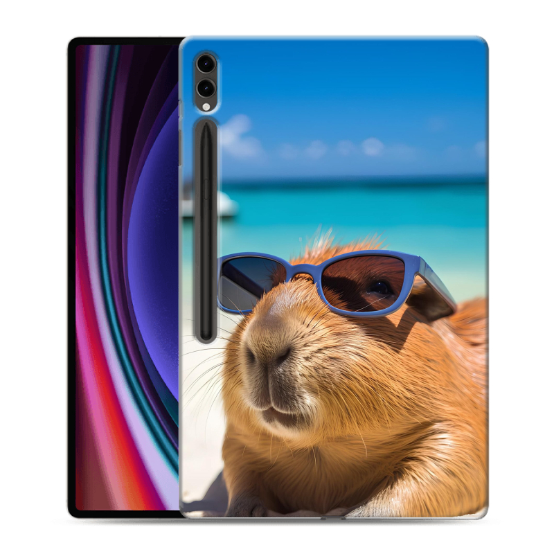 Силиконовый чехол на Samsung Galaxy Tab S9 Ultra с принтом Капибара Силиконовый чехол на Samsung Galaxy Tab S9 Ultra с принтом Капибара