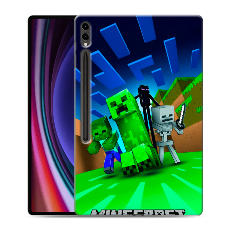 Силиконовый чехол на Samsung Galaxy Tab S9 Ultra с принтом Майнкрафт Силиконовый чехол на Samsung Galaxy Tab S9 Ultra с принтом Майнкрафт