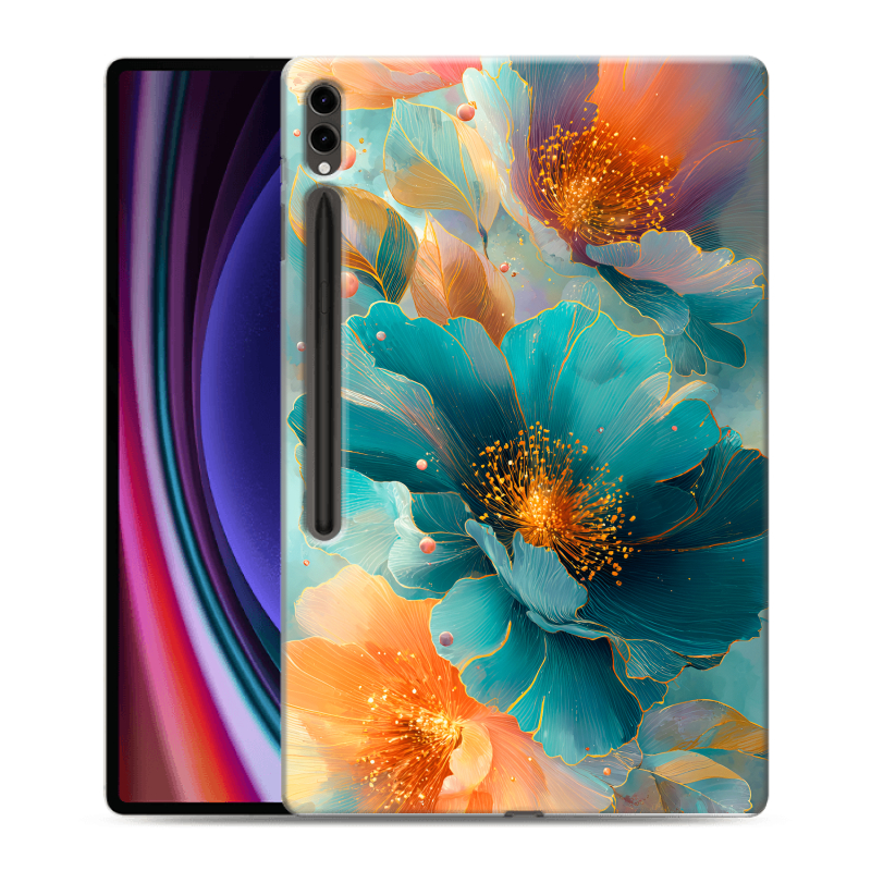 Силиконовый чехол на Samsung Galaxy Tab S9 Ultra с принтом Цветы Силиконовый чехол на Samsung Galaxy Tab S9 Ultra с принтом Цветы