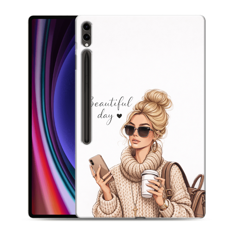 Силиконовый чехол на Samsung Galaxy Tab S9 Ultra с принтом женский Силиконовый чехол на Samsung Galaxy Tab S9 Ultra с принтом женский