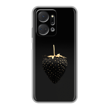 Силиконовый чехол на Huawei Honor X7a Plus с принтом Черная клубника Силиконовый чехол на Huawei Honor X7a Plus с принтом Черная клубника