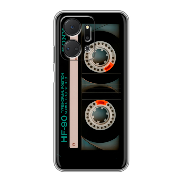 Силиконовый чехол на Huawei Honor X7a Plus с принтом Кассета